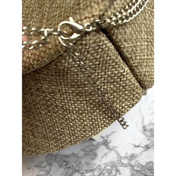 Faux Red Turquoise Necklace Charm Dangles Aged Silver Tone with Lobster Clasp- - Picture 6 of 6